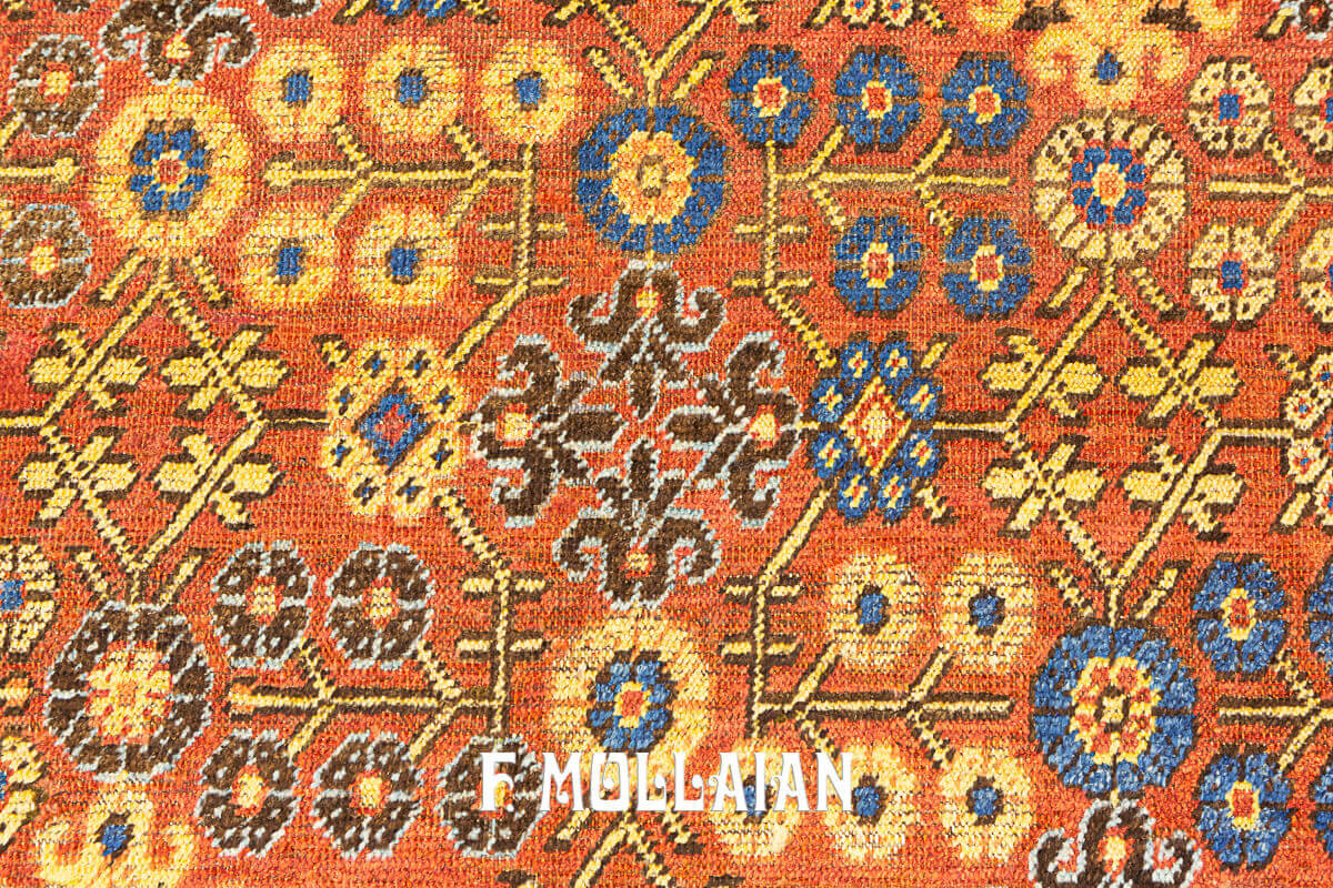 All-over Rust Color field Antique Khotan Rug n°:34459359